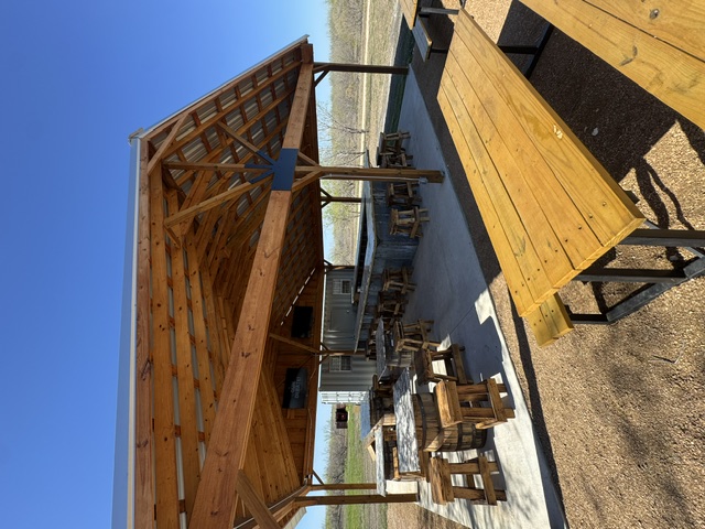 The Monkey Bar's covered outdoor seating area